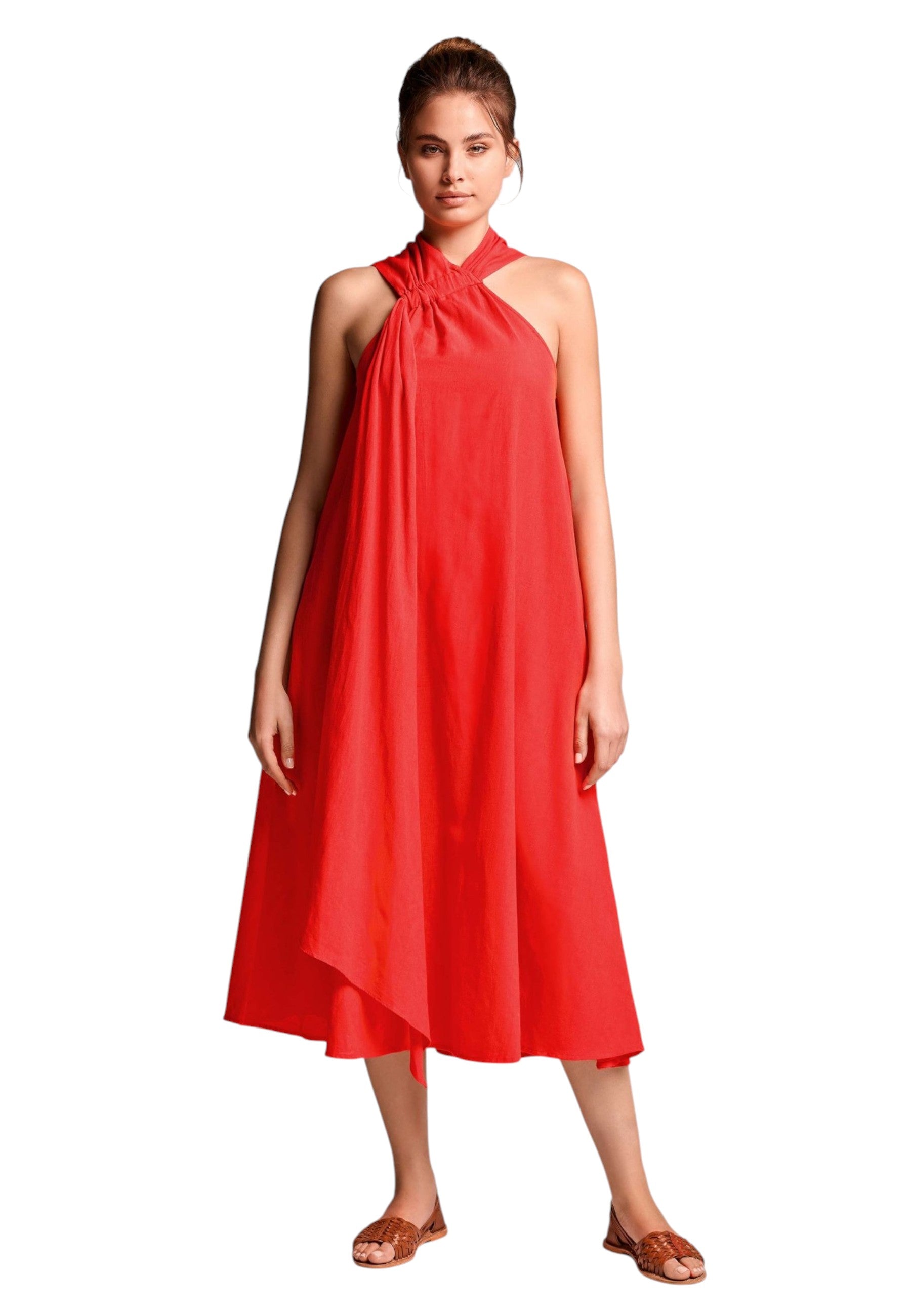 Abito Smanicato Donna Iconique Rosso