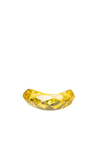 Bracciale bangle con design sfaccettato trasparente Giallo Mya Accessories Giallo
