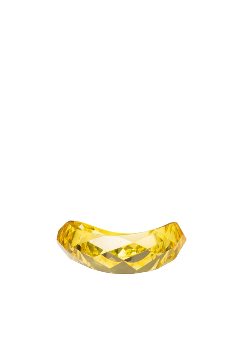 Bracciale bangle con design sfaccettato trasparente Giallo Mya Accessories Giallo