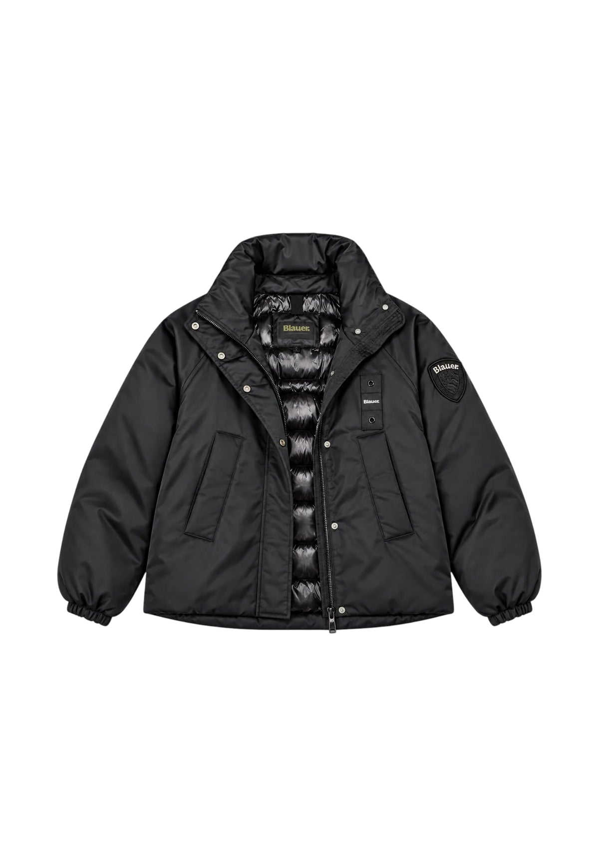 Blauer Giubbino da donna imbottito Donna Nero