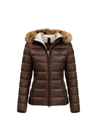 Giubbino Corto da Donna imbottito PIUMA ARCADIA Blauer Marrone/beige
