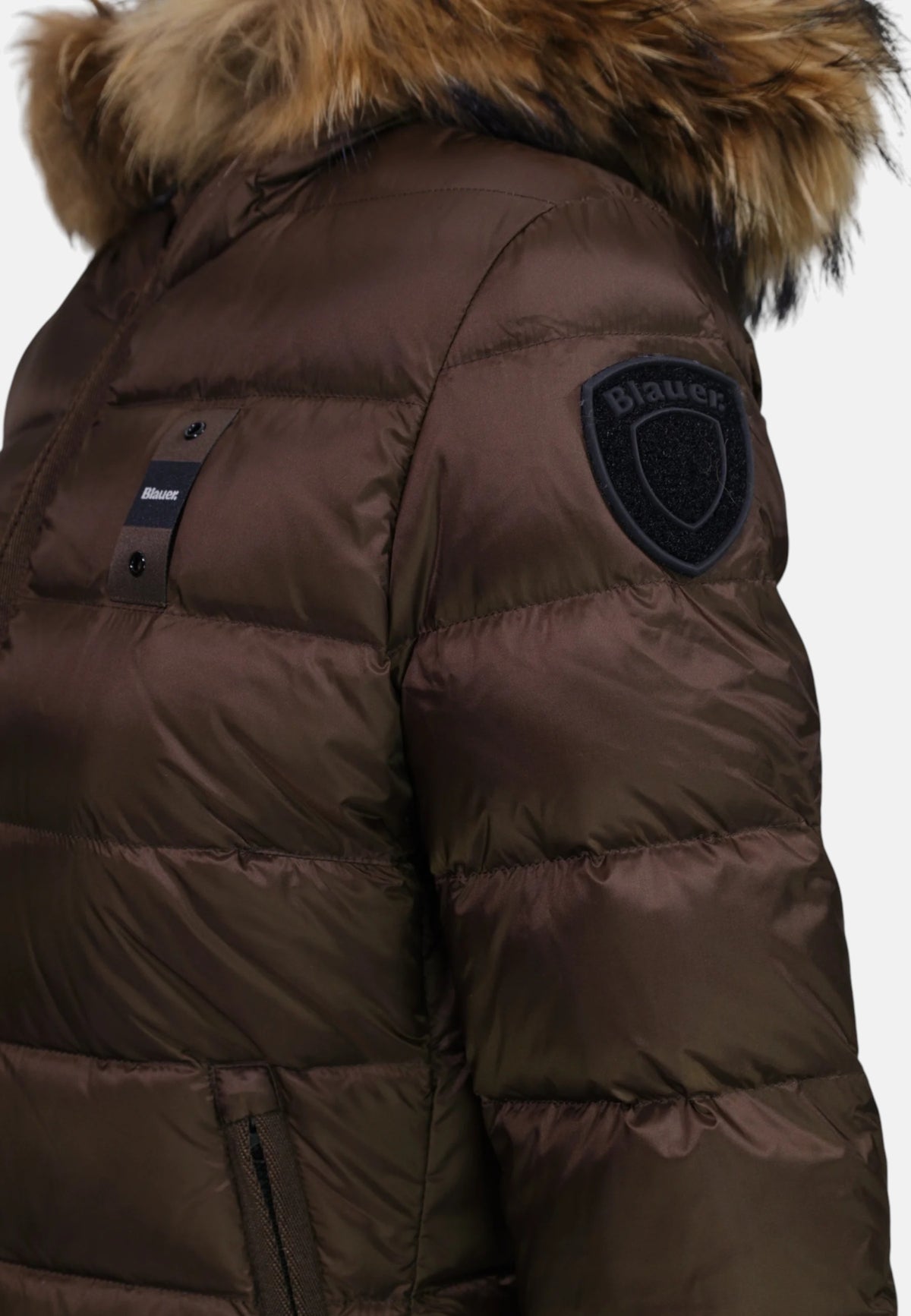 Giubbino Corto da Donna imbottito PIUMA ARCADIA Blauer Marrone/beige