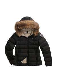 Giubbino Corto da Donna imbottito PIUMA ARCADIA Blauer Nero/beige