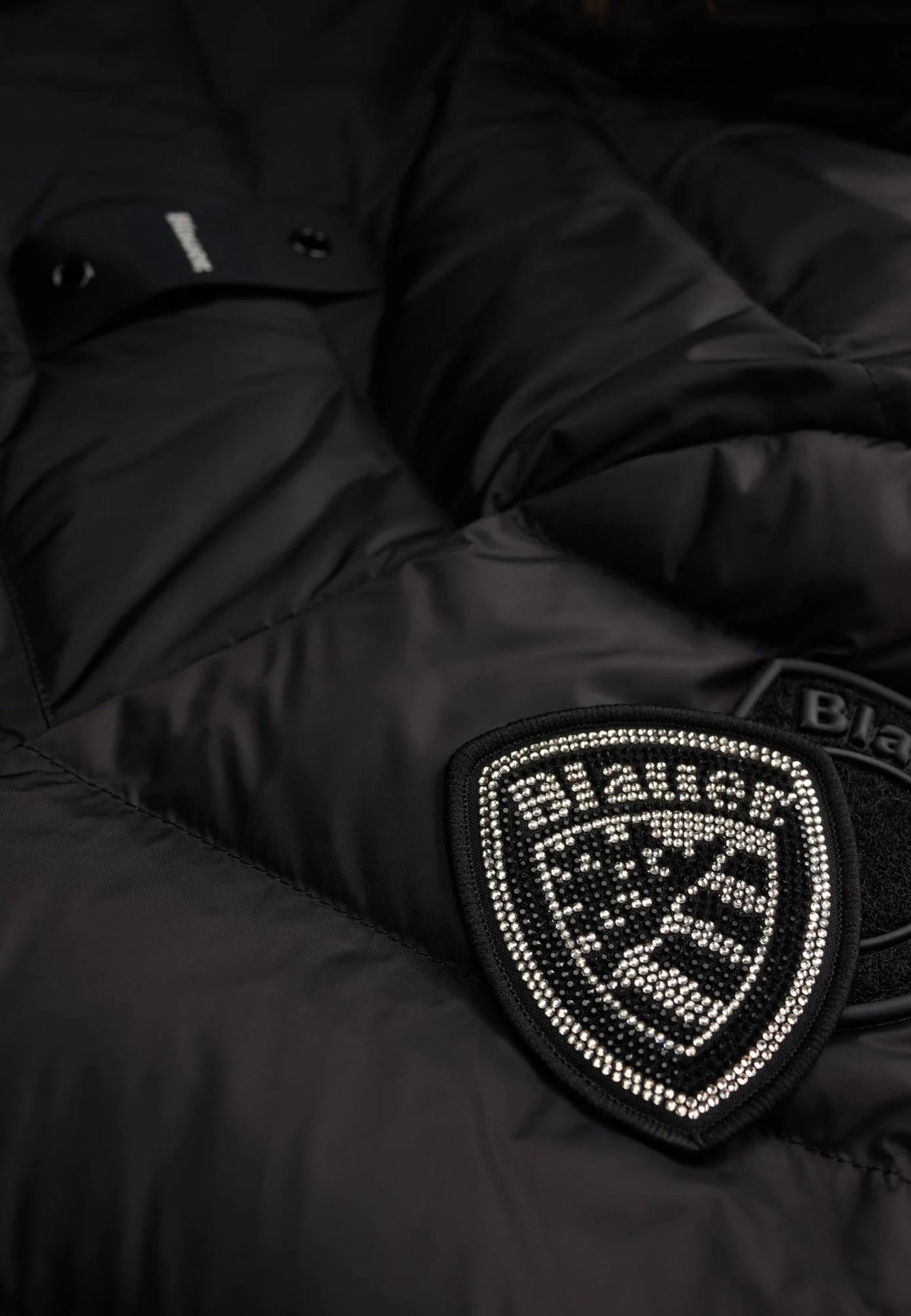 Piumino Lungo con pelliccia Kristin da Donna Blauer Nero/beige