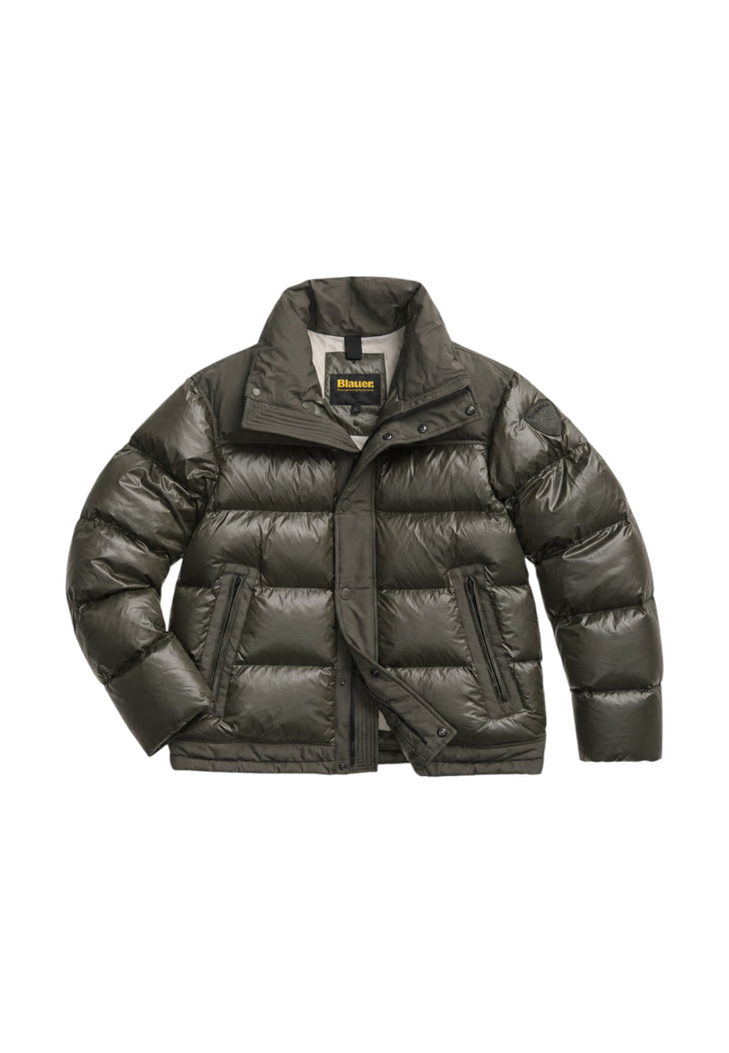 Giubbotto in Nylon Da Uomo Blauer Marrone/grigio