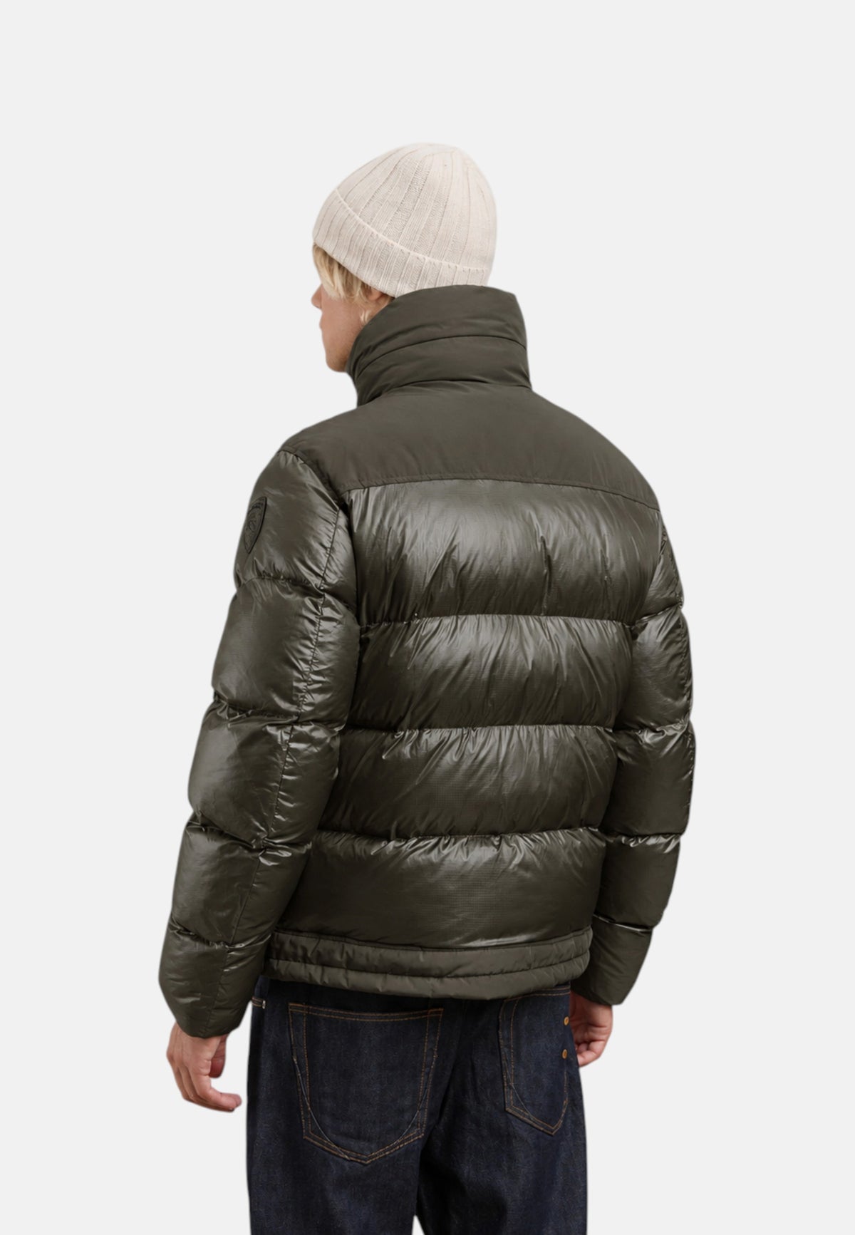Giubbotto in Nylon Da Uomo Blauer Marrone/grigio