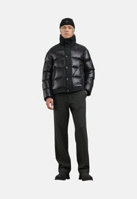 Giubbotto in Nylon Da Uomo Blauer Nero/beige