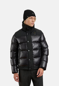 Giubbotto in Nylon Da Uomo Blauer Nero/beige