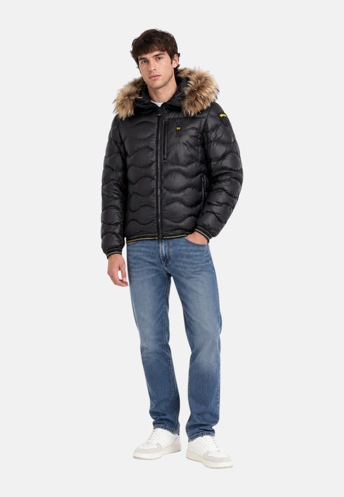 Piumino Wavefur Blauer Uomo Nero Nero