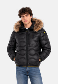 Piumino Wavefur Blauer Uomo Nero Nero