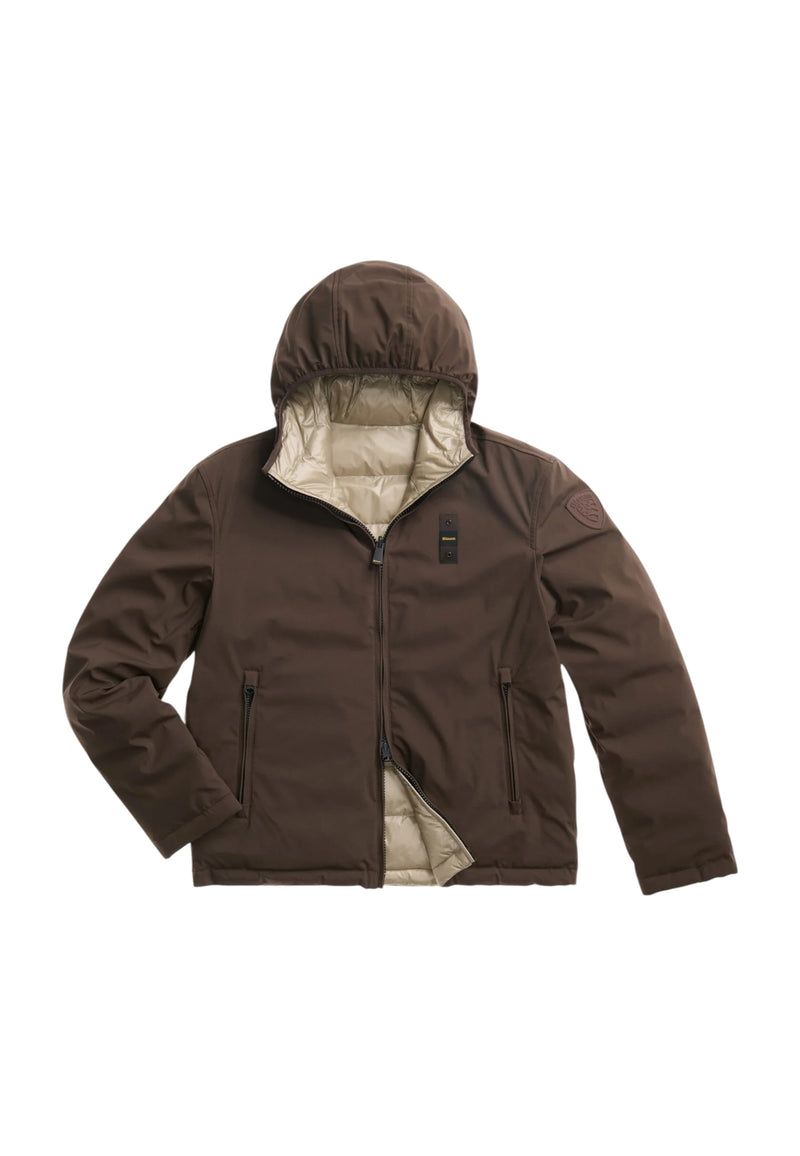 Piumino Reversibile Bicolor Da Uomo Blauer Marrone