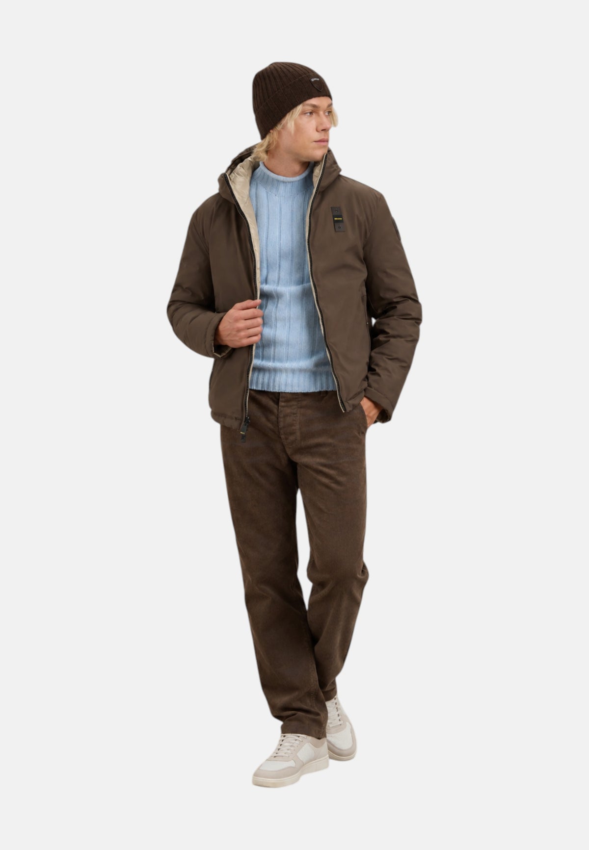 Piumino Reversibile Bicolor Da Uomo Blauer Marrone