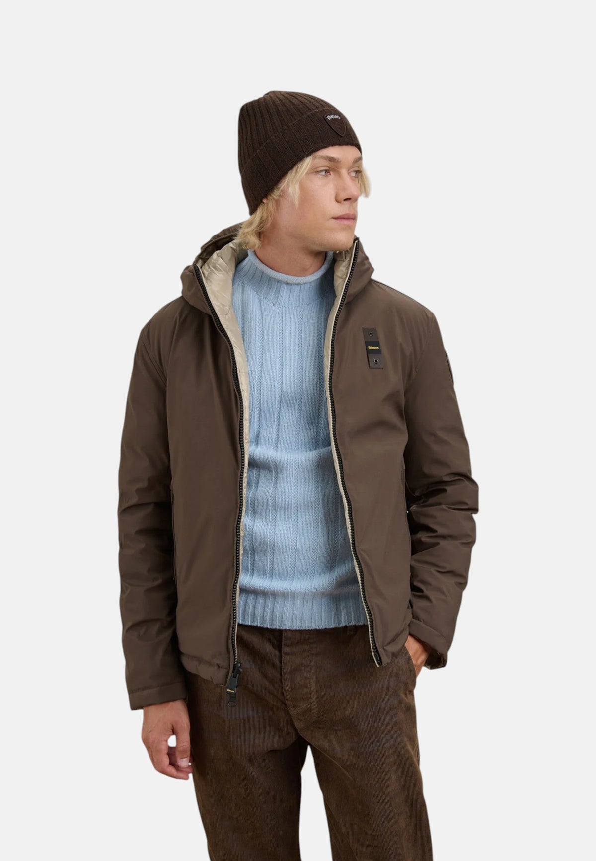 Piumino Reversibile Bicolor Da Uomo Blauer Marrone