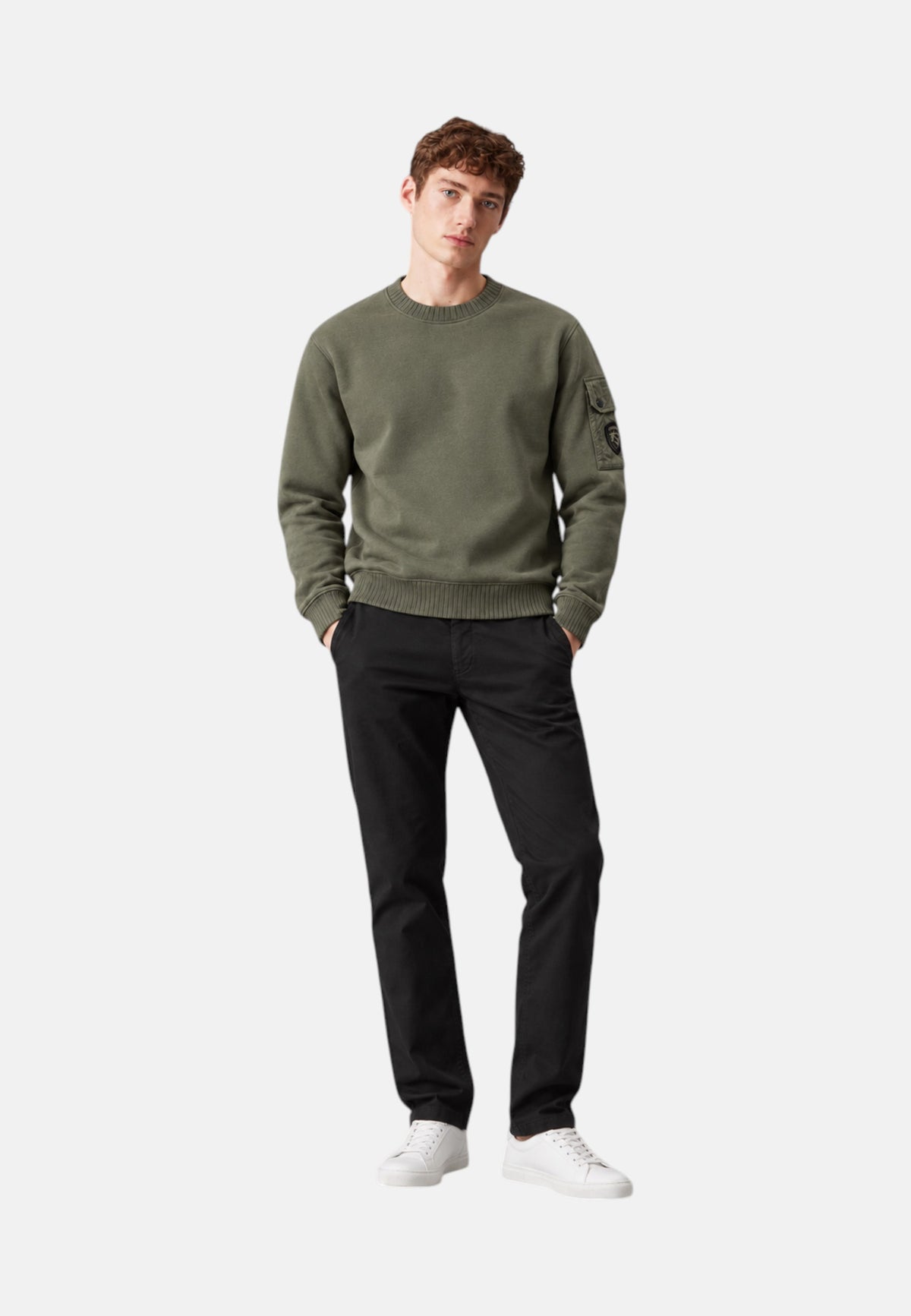 Maglione da Uomo In Cotone e Scuba Blauer Nero Inchiostro