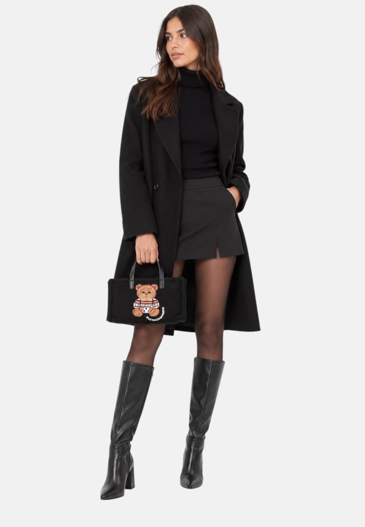 Micro Tracolla da donna Rue Madam Nero