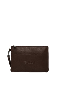Blauer Pochette Da Uomo in ecopelle Dark Brown