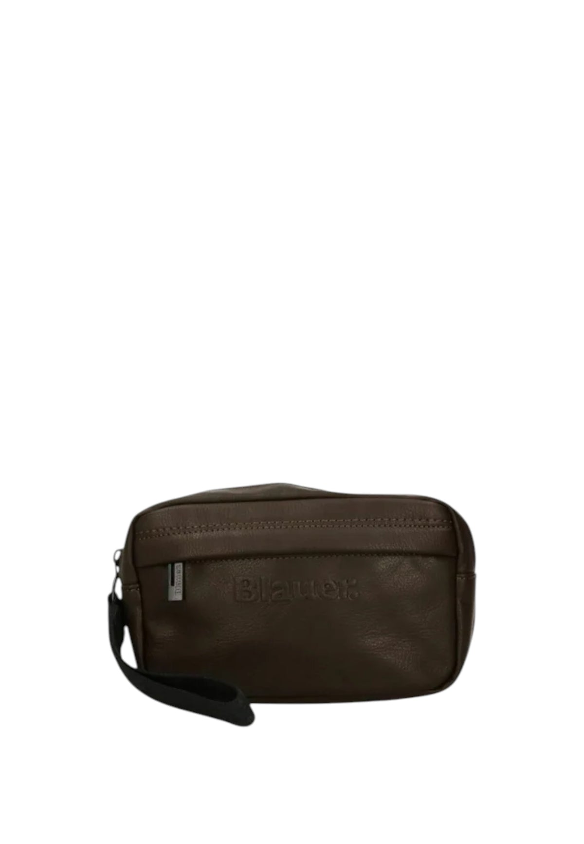 Blauer pochette in ecopelle martellata Uomo Blauer Dark Brown