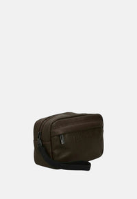 Blauer pochette in ecopelle martellata Uomo Blauer Dark Brown
