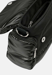 Borsa a Tracolla Blauer con Logo impreziosito da Strass. Black