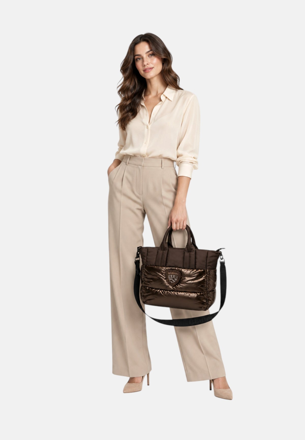 Borsa a Mano e a Tracolla Blauer Dark Brown