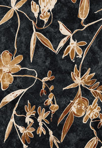 Sciarpa in cotone nera con stampa a fiori Mya Accessories da Donna Nero