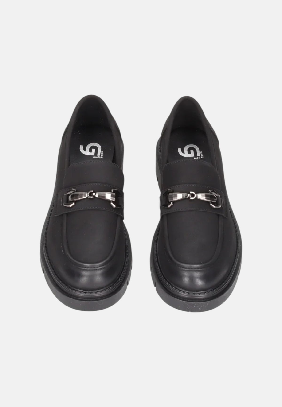 Mocassino Donna in Pelle Gold&Gold Nero