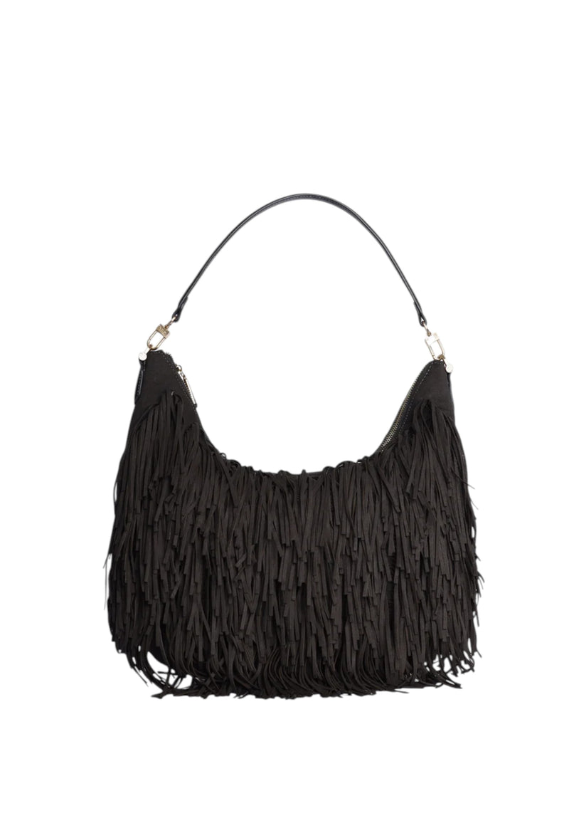 Borsa a Tracolla da donna con Frange V73 Moro