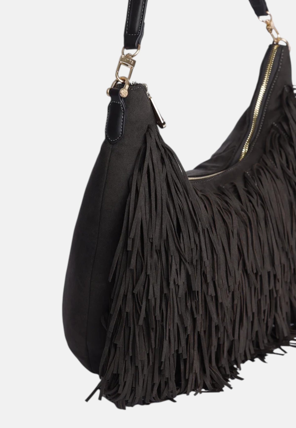 Borsa a Tracolla da donna con Frange V73 Moro