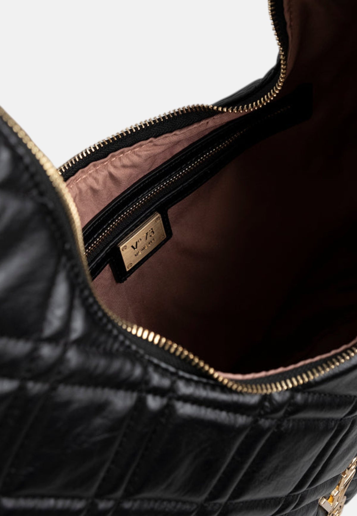 Borsa a Tracolla da donna con Frange V73 Nero