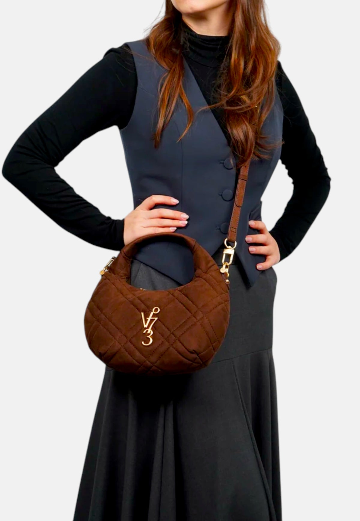 Borsa a Mano Donna V73 Caffe