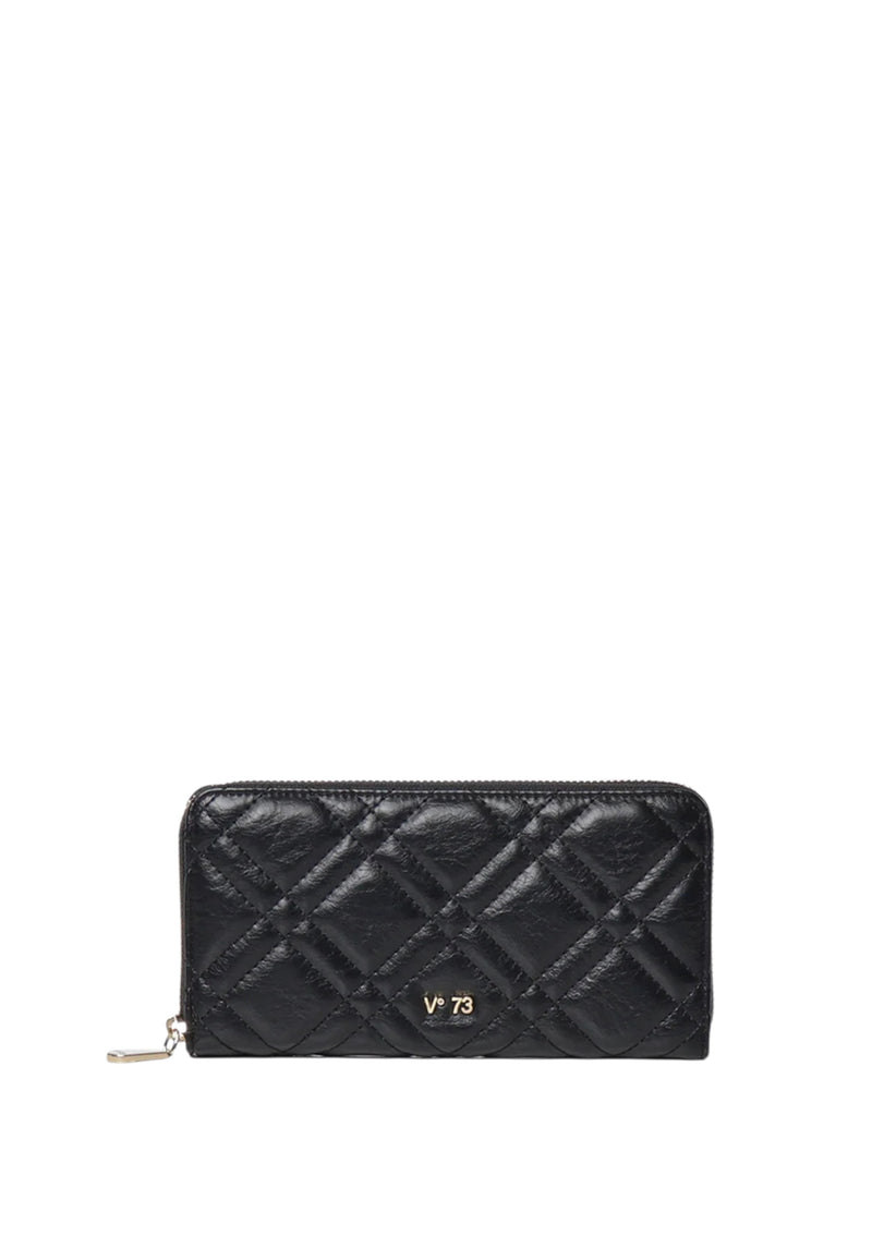 Portafogli da Donna in Ecopelle con Logo V73 Nero