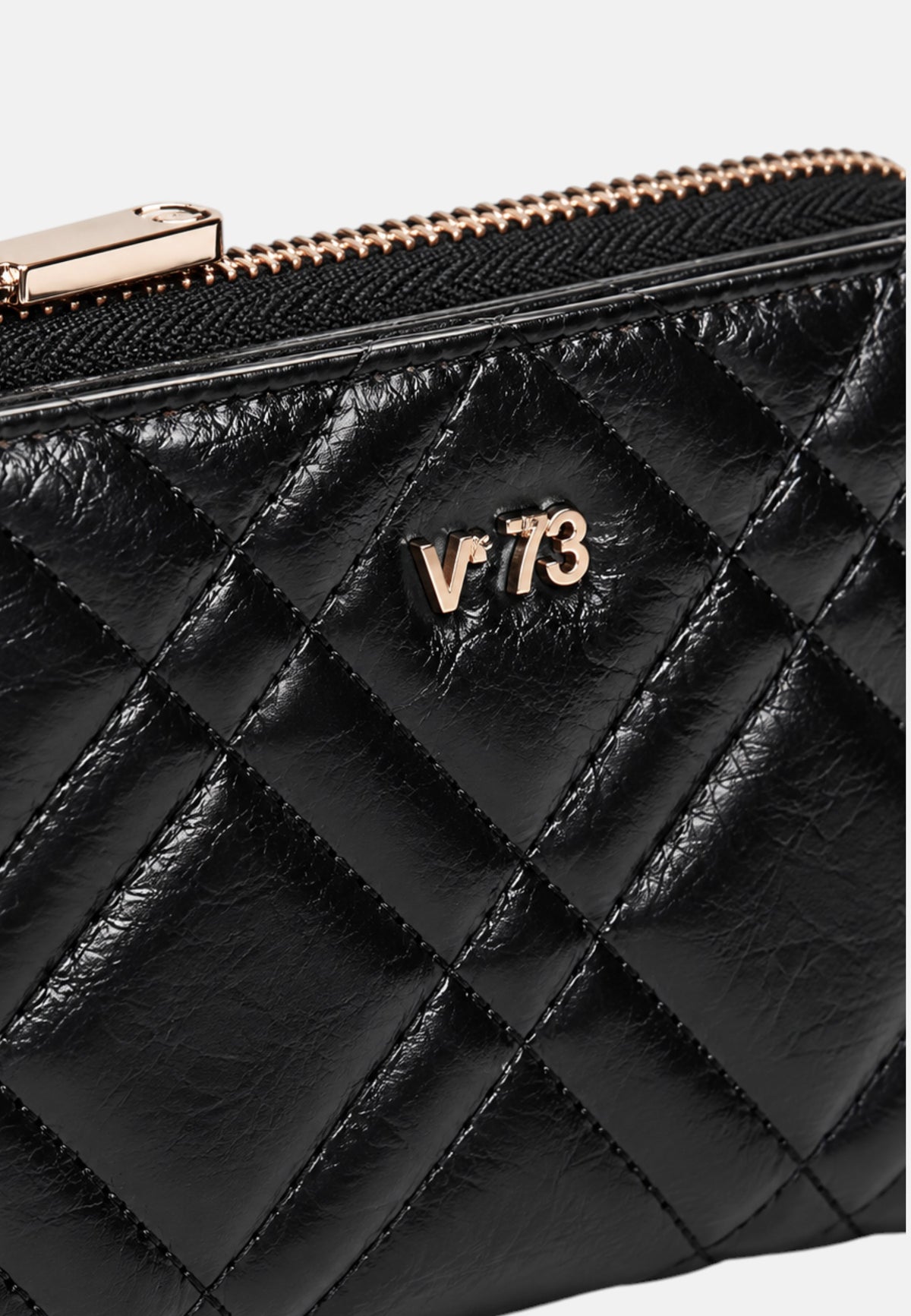 Portafogli da Donna in Ecopelle con Logo V73 Nero