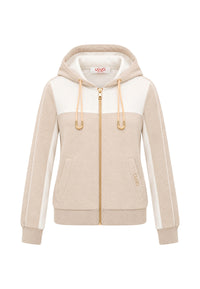 Felpa con logo da donna Liu Jo Beige/bianco