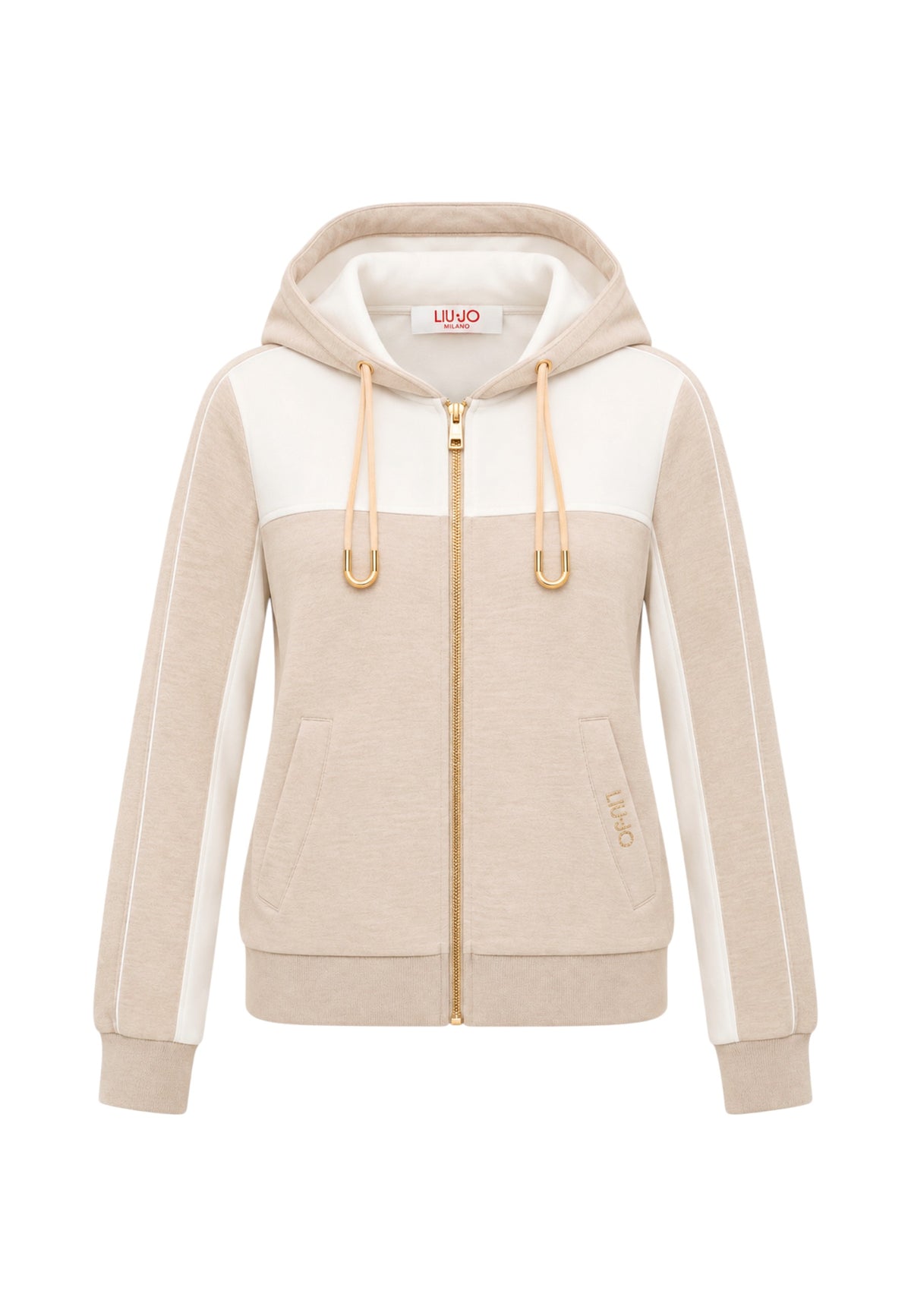 Felpa con logo da donna Liu Jo Beige/bianco