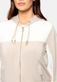 Felpa con logo da donna Liu Jo Beige/bianco
