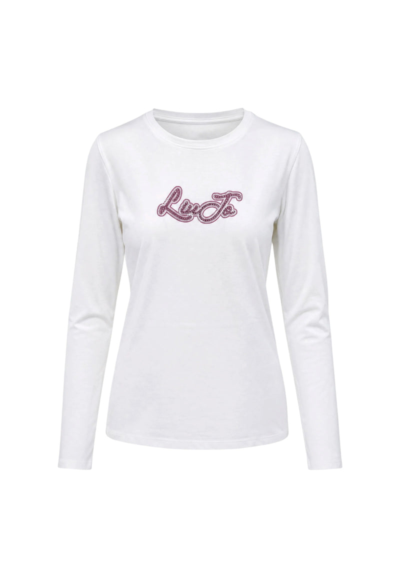 Felpa con logo da donna Liu Jo Bianco