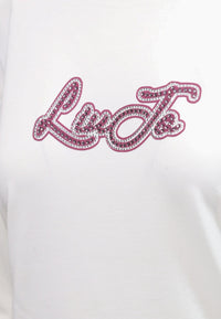 Felpa con logo da donna Liu Jo Bianco