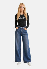 LIU JO long-sleeve T-shirt da donna Nero