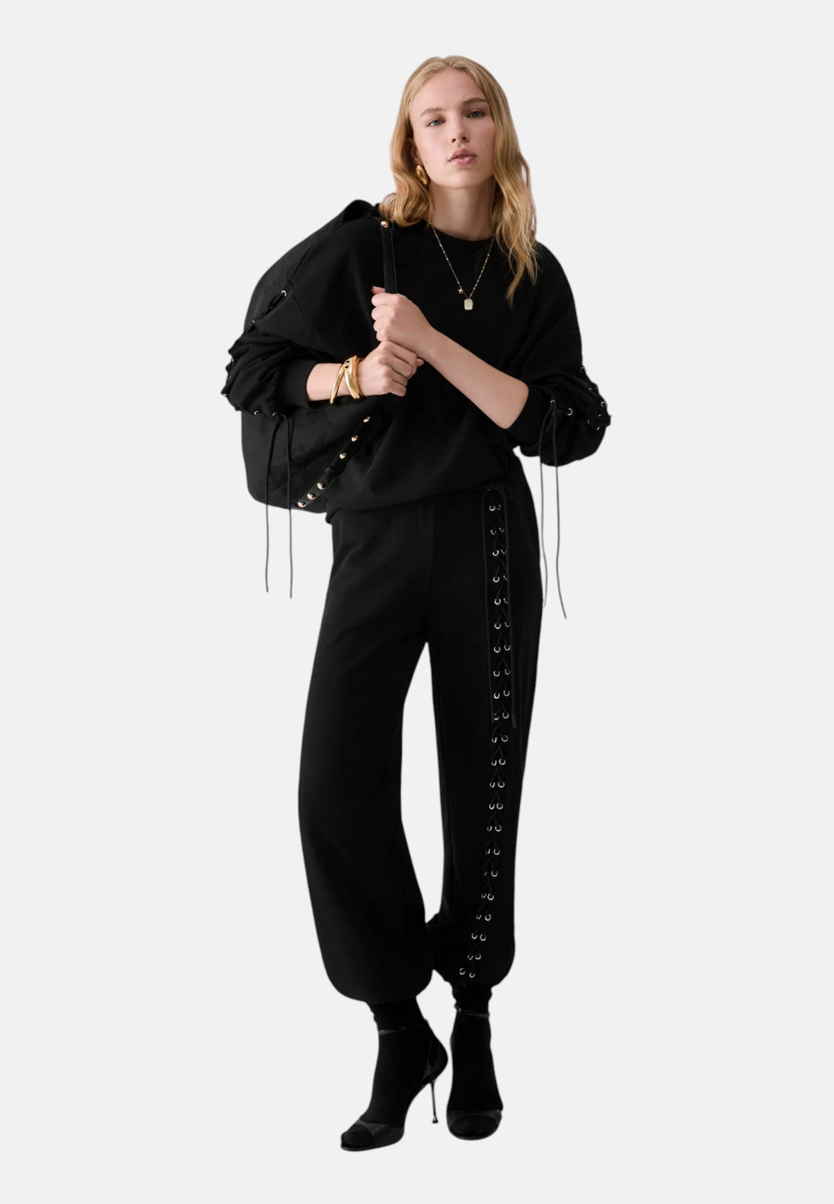 Felpa Con stringhe da donna LIu Jo Nero