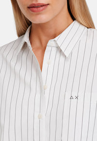 Camicia in cotone a righe Da Donna Sun68